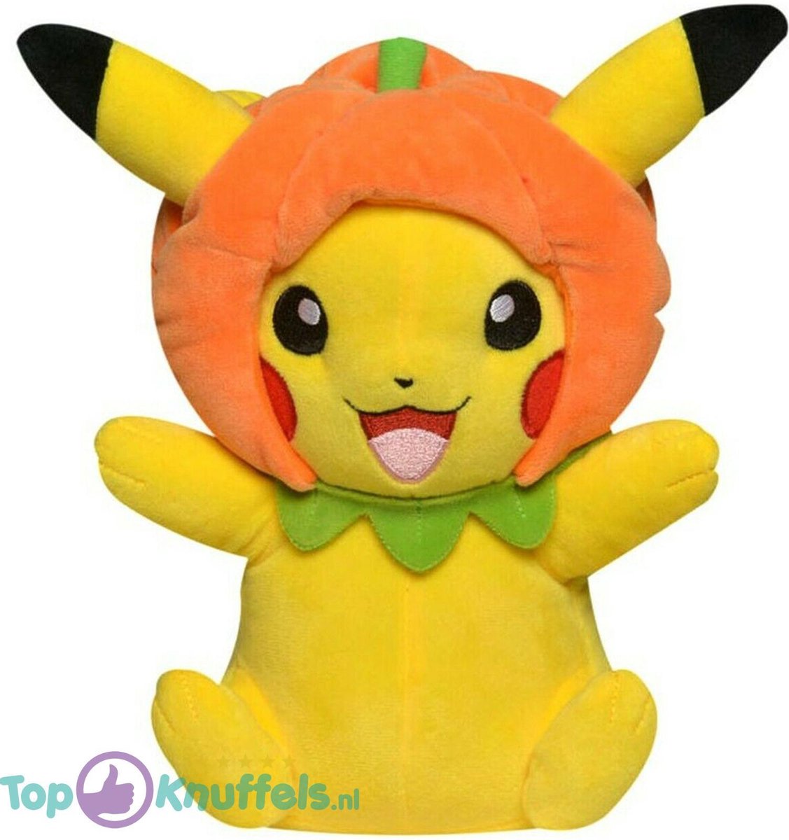 Pokemon Pikachu met Pompoen Muts Pluche Knuffel 21 cm | Pokemon Pikachu Plush Toy | Pokémon Knuffeldier voor kinderen | Pokemon Peluche